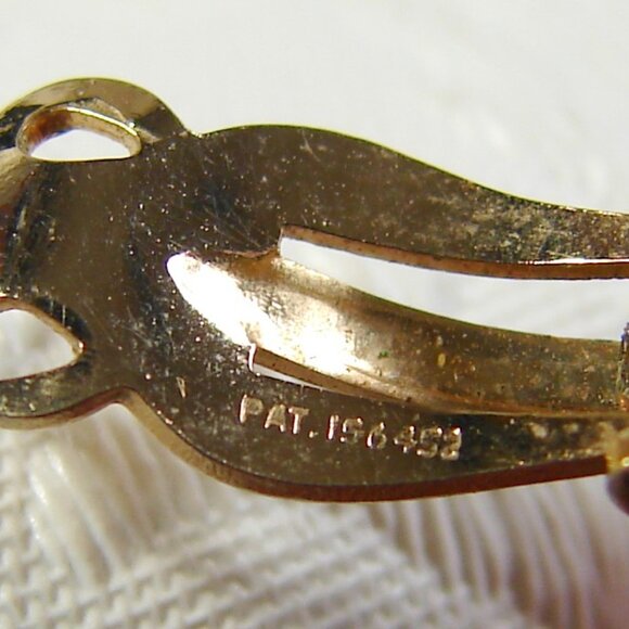 Lewis Segal California Clip-On Gold/Faux Pearl Drop EARRINGS, Vtg 1949-60s F73 - Picture 6 of 8